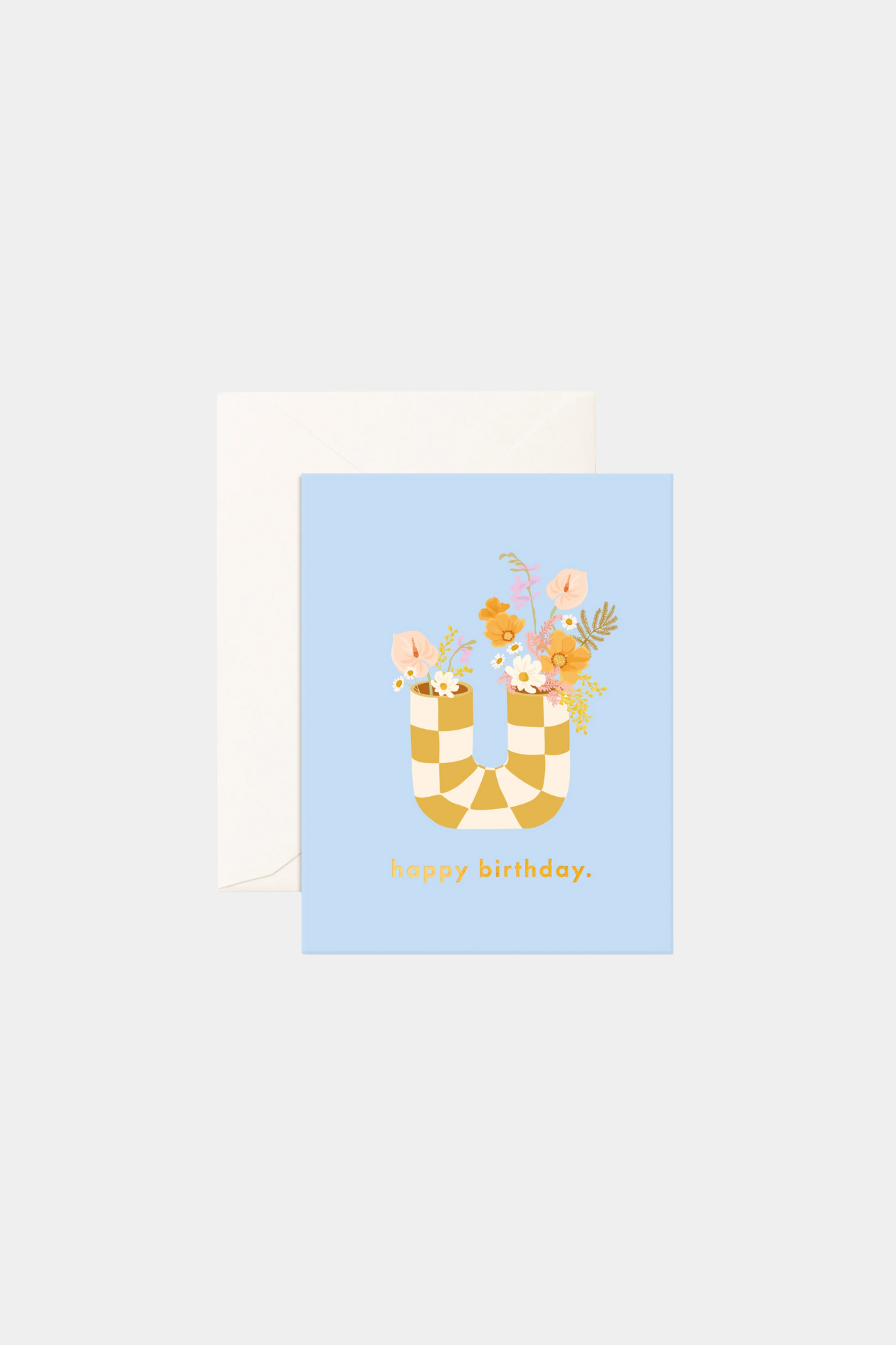 Birthday Pipe Vase Greeting Card