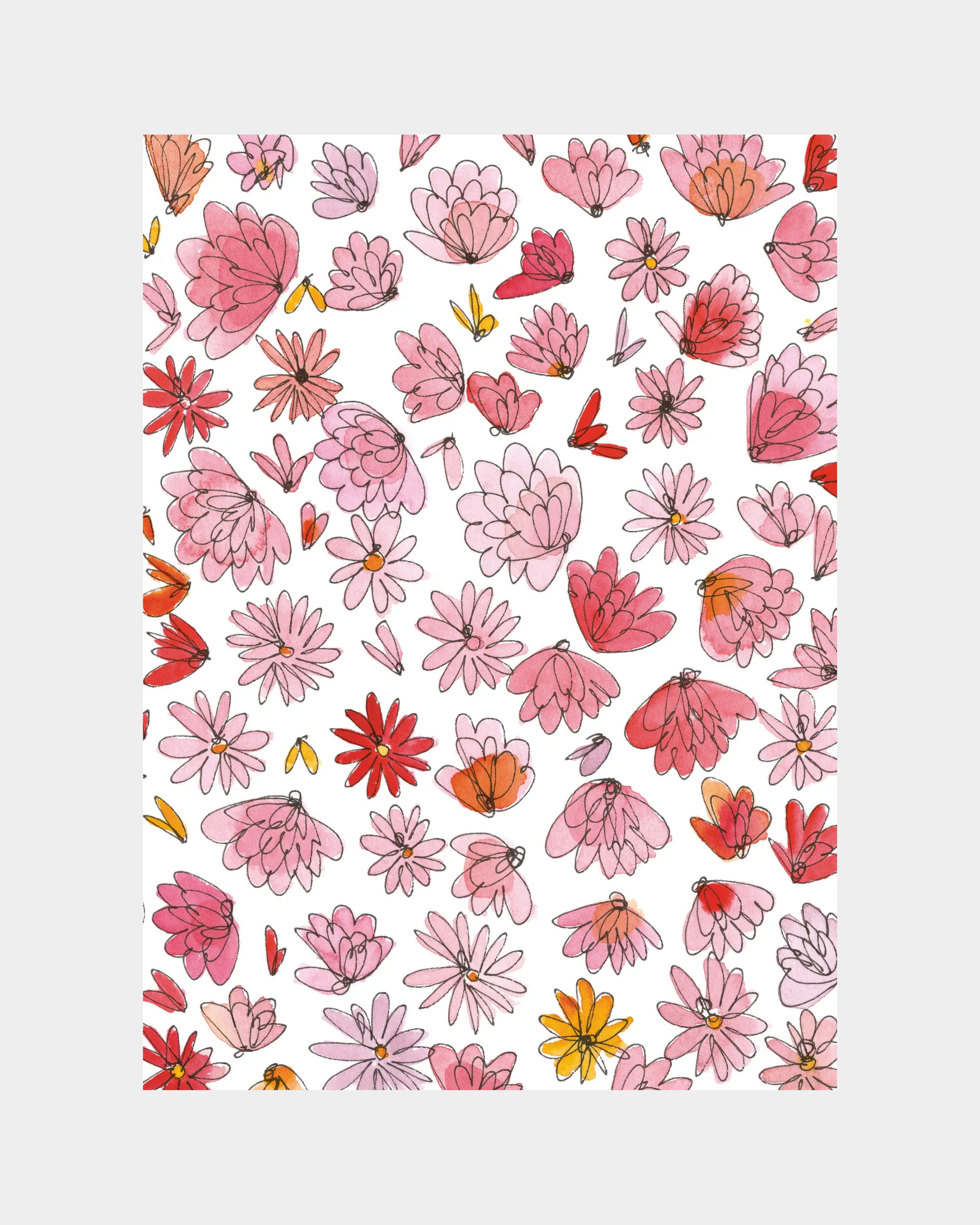 Wrapping Paper Book: Hearts & Flowers