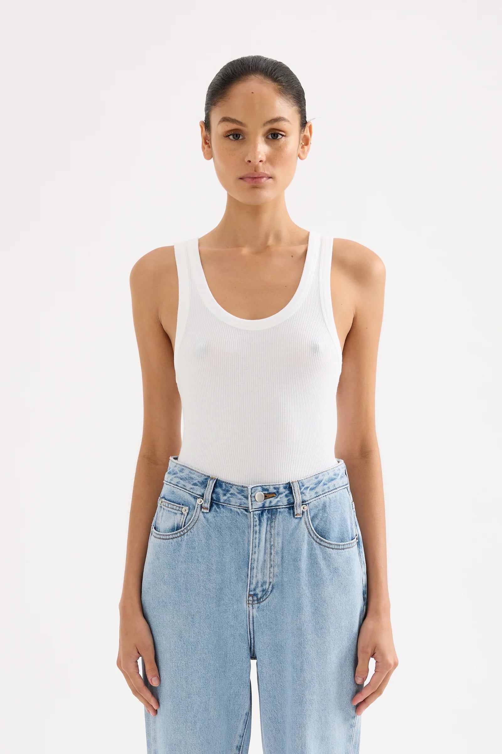 Nude Lucy Organic Rib Singlet