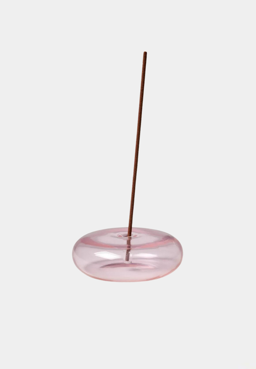 Glass Incense Holder - Pink