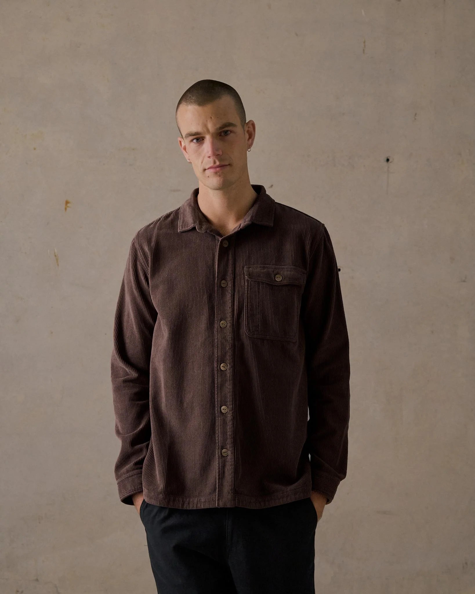 Classic Cord Shirt - Brown