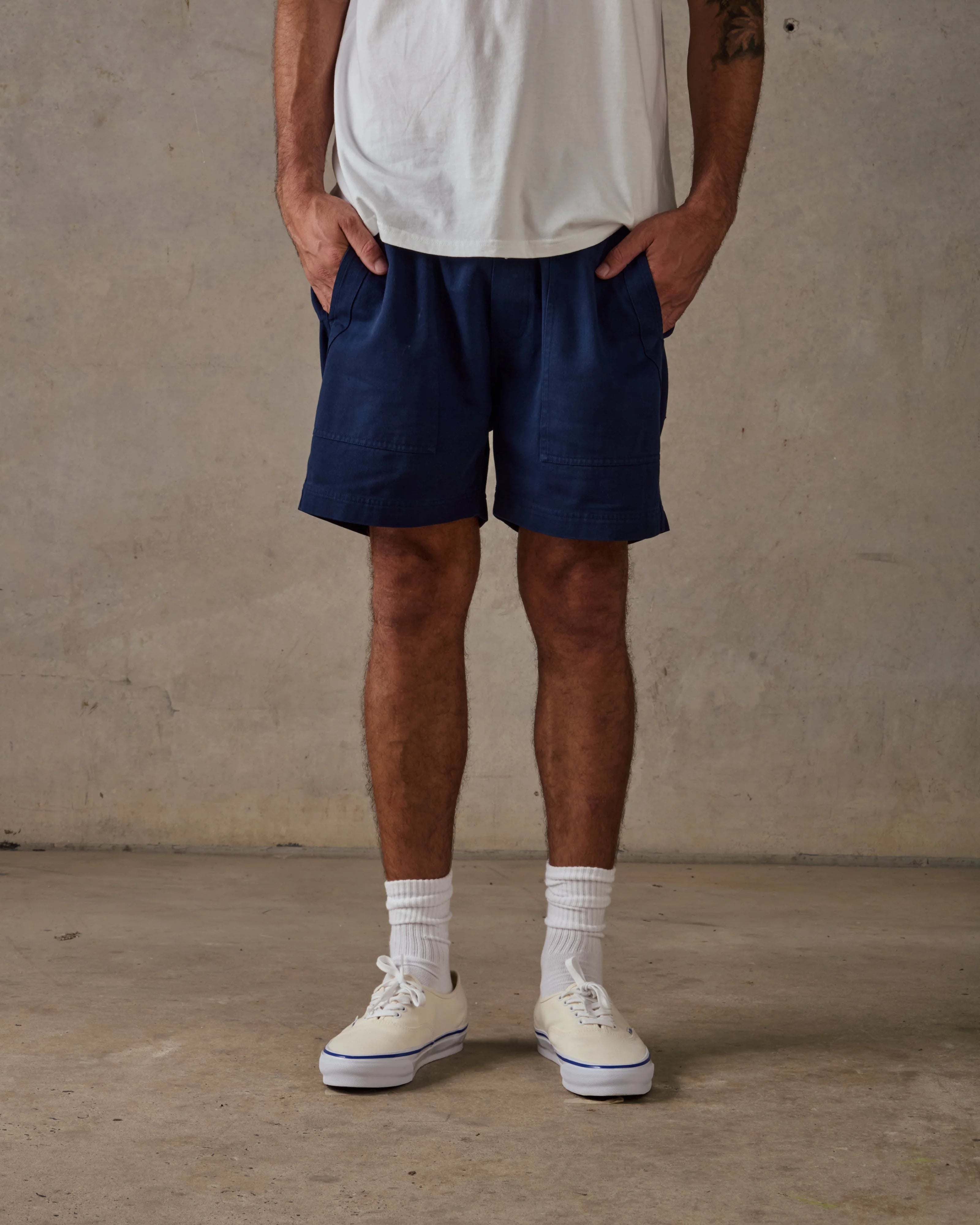 Twill Shorts - Navy