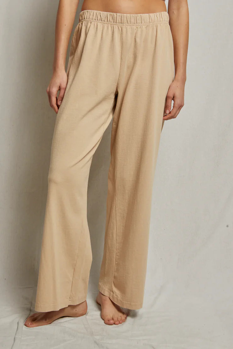 Adele Supima Cotton Pants - Sand Dune