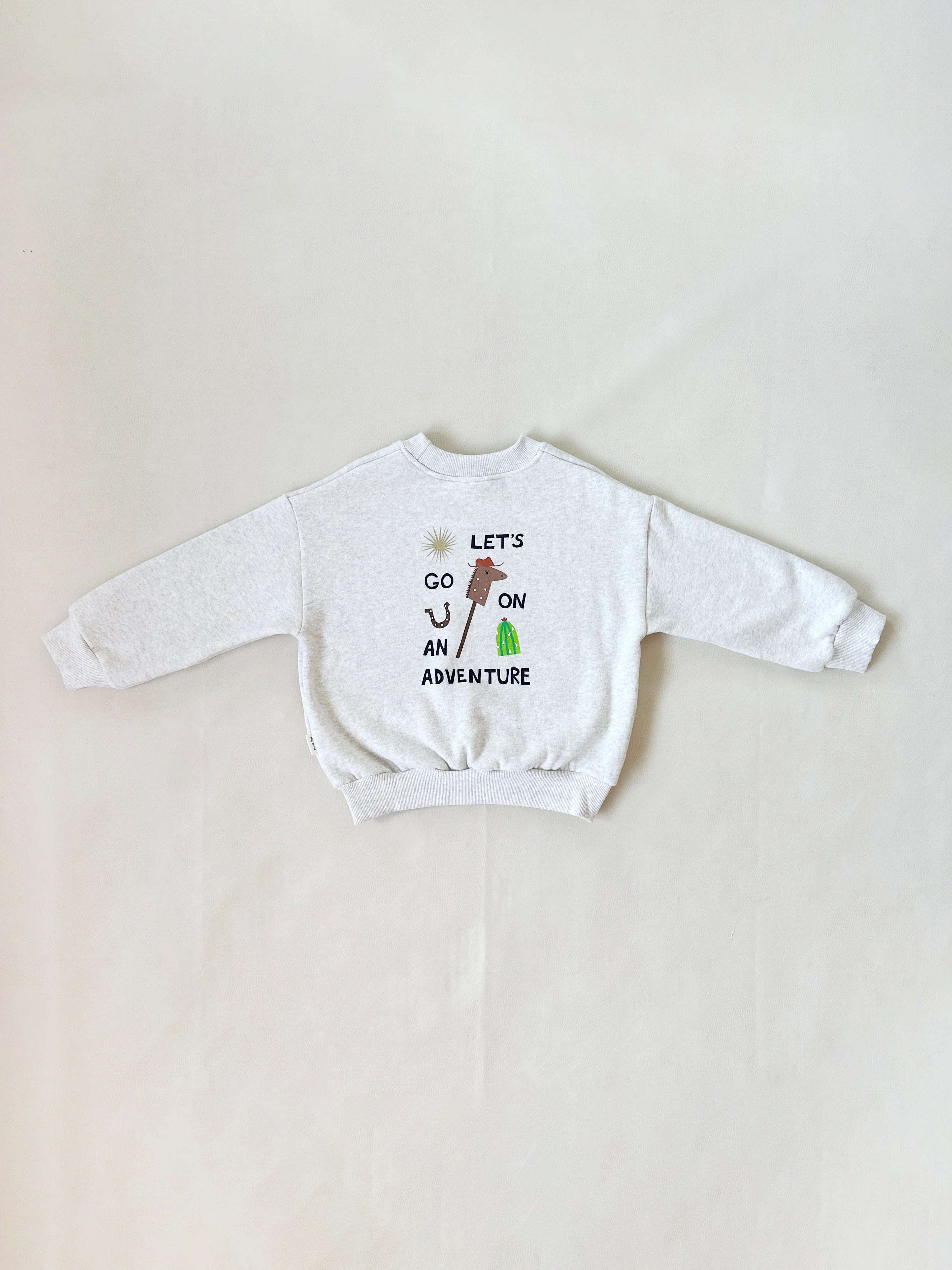 Adventure Cotton Fleece Jumper - Beige Marle
