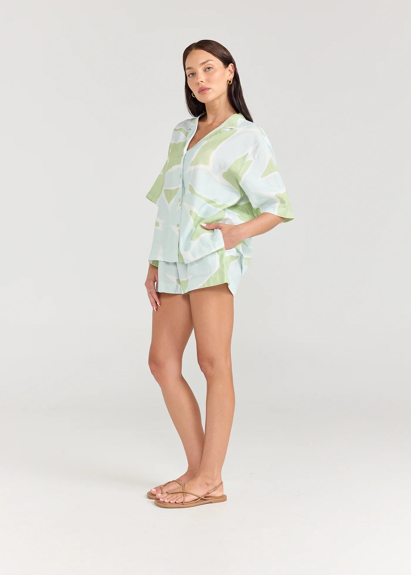 Angie Shirt - Aloe Ivy