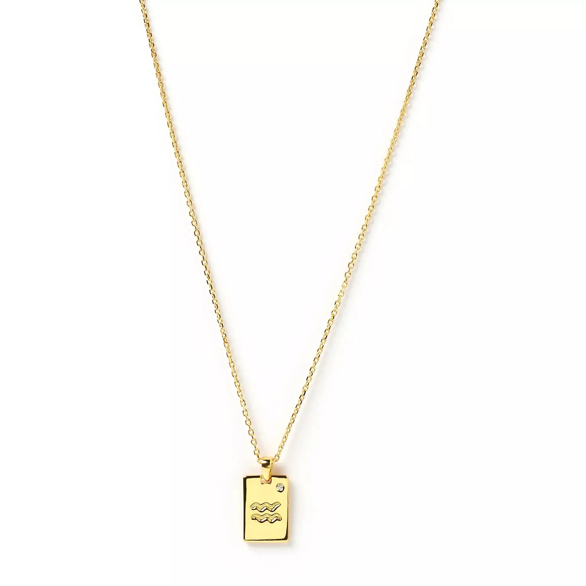 Arms of Eve Zodiac Gold Tag Necklace