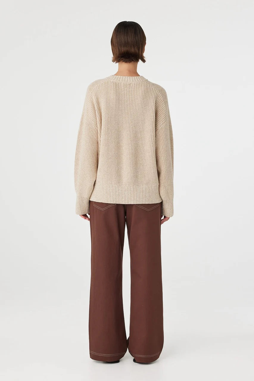 Solene Sweater - Cream & Sand