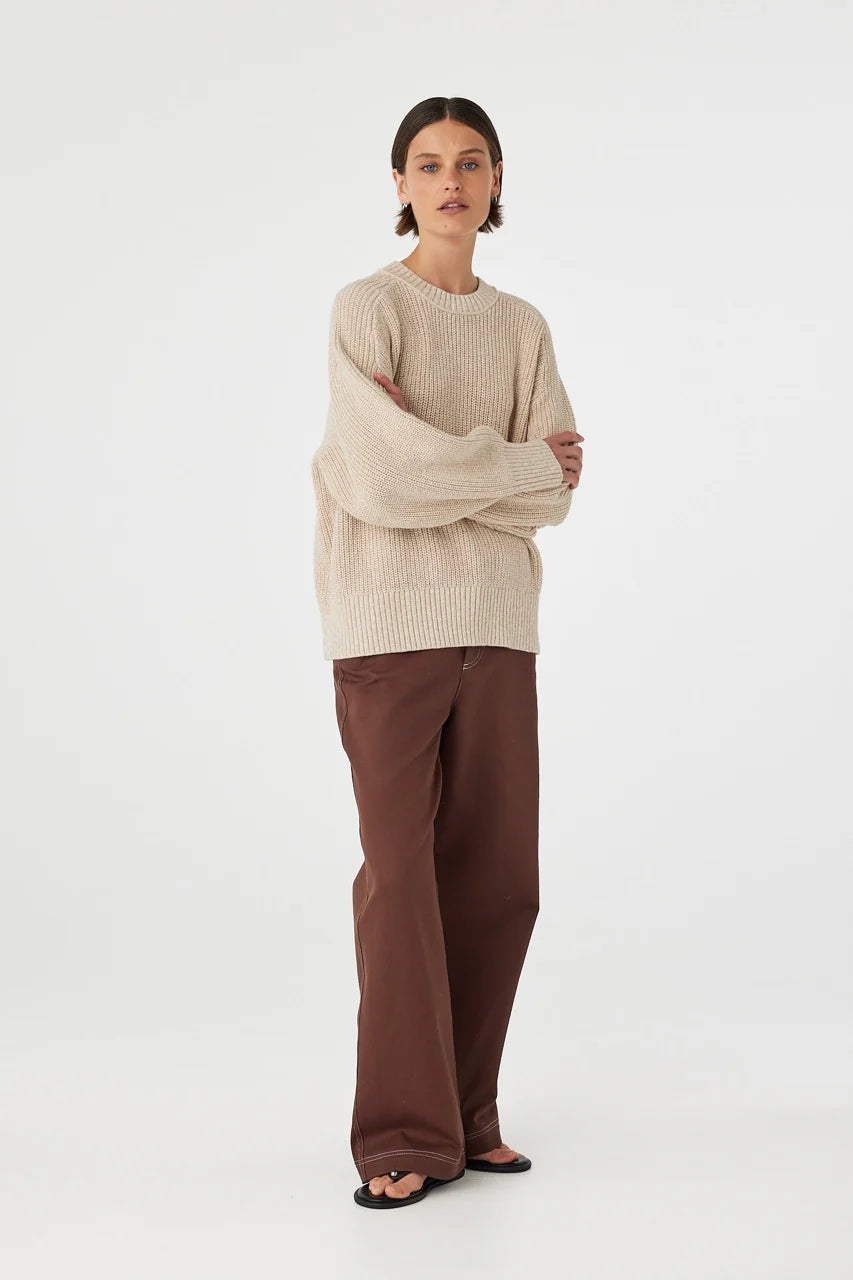 Solene Sweater - Cream & Sand