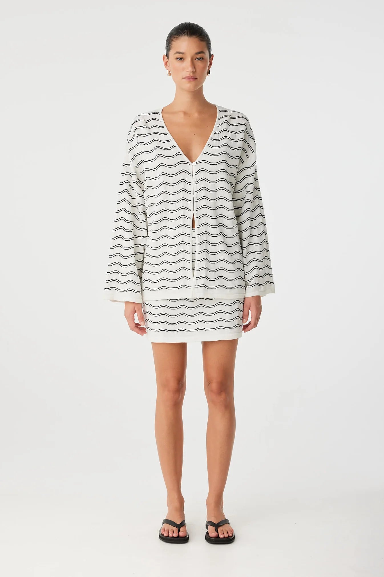 Onda Mini Skirt - Cream Wave