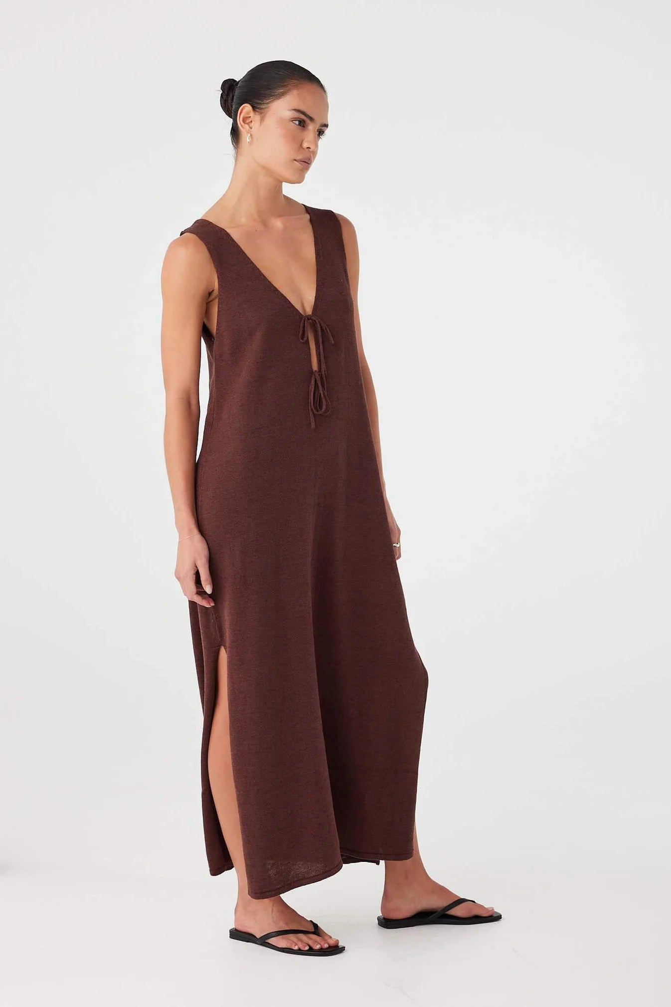 Poppy Reversible Maxi Dress - Chocolate