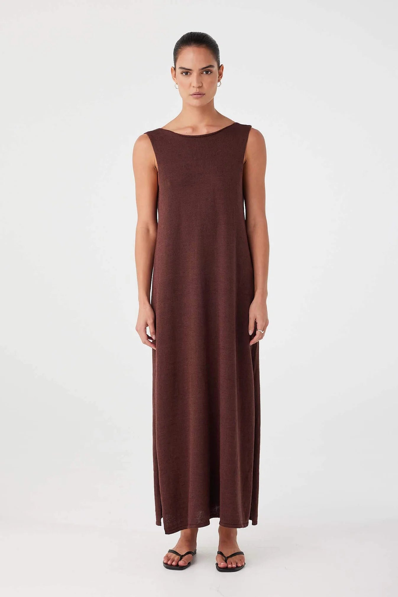Poppy Reversible Maxi Dress - Chocolate