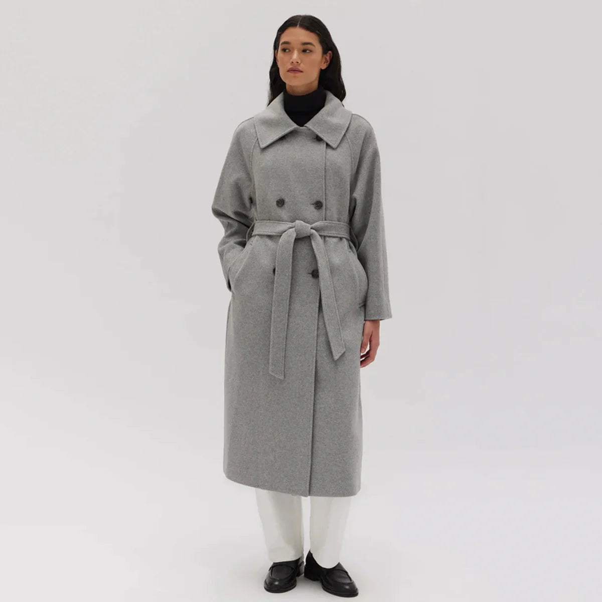Assembly Label Cocoon Coat - Grey Marle