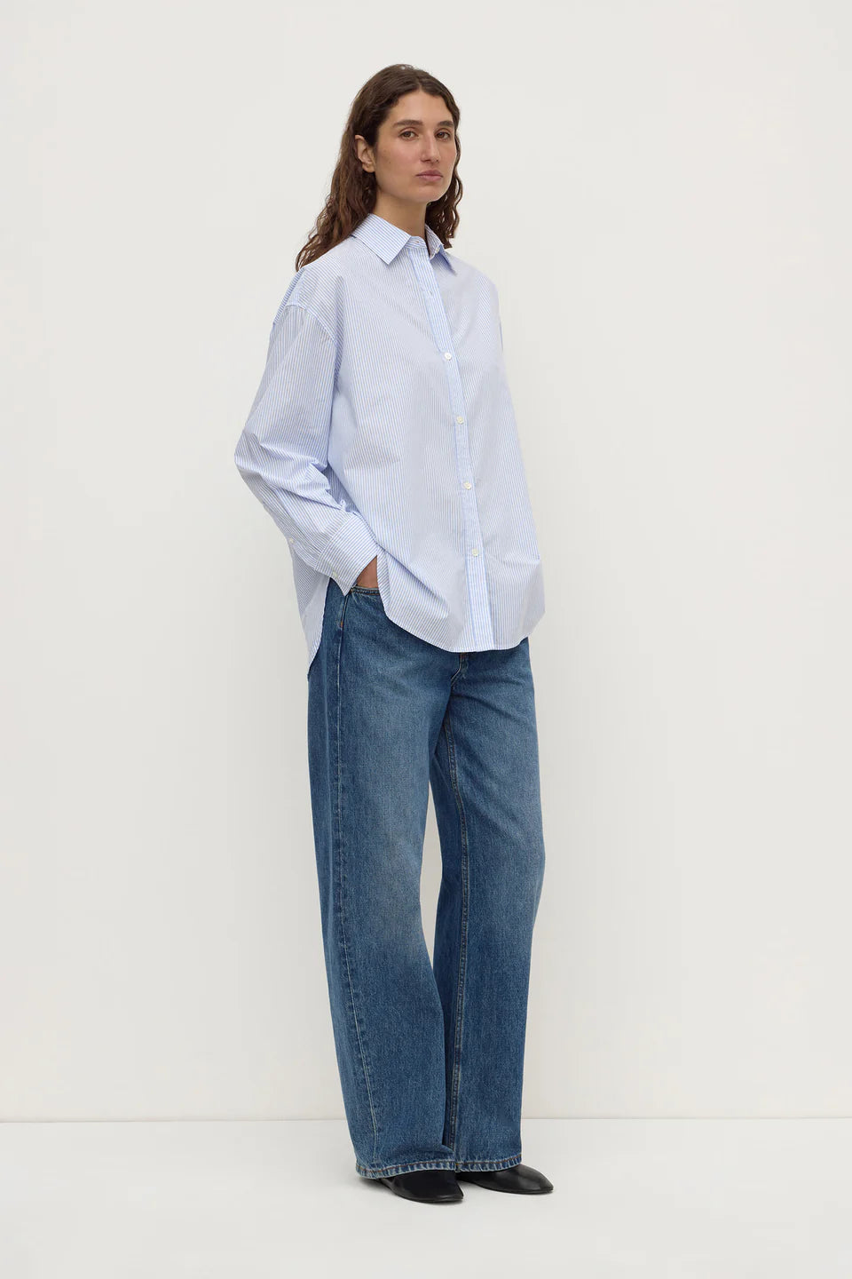 Avoca Stripe Shirt - Blue / White Stripe