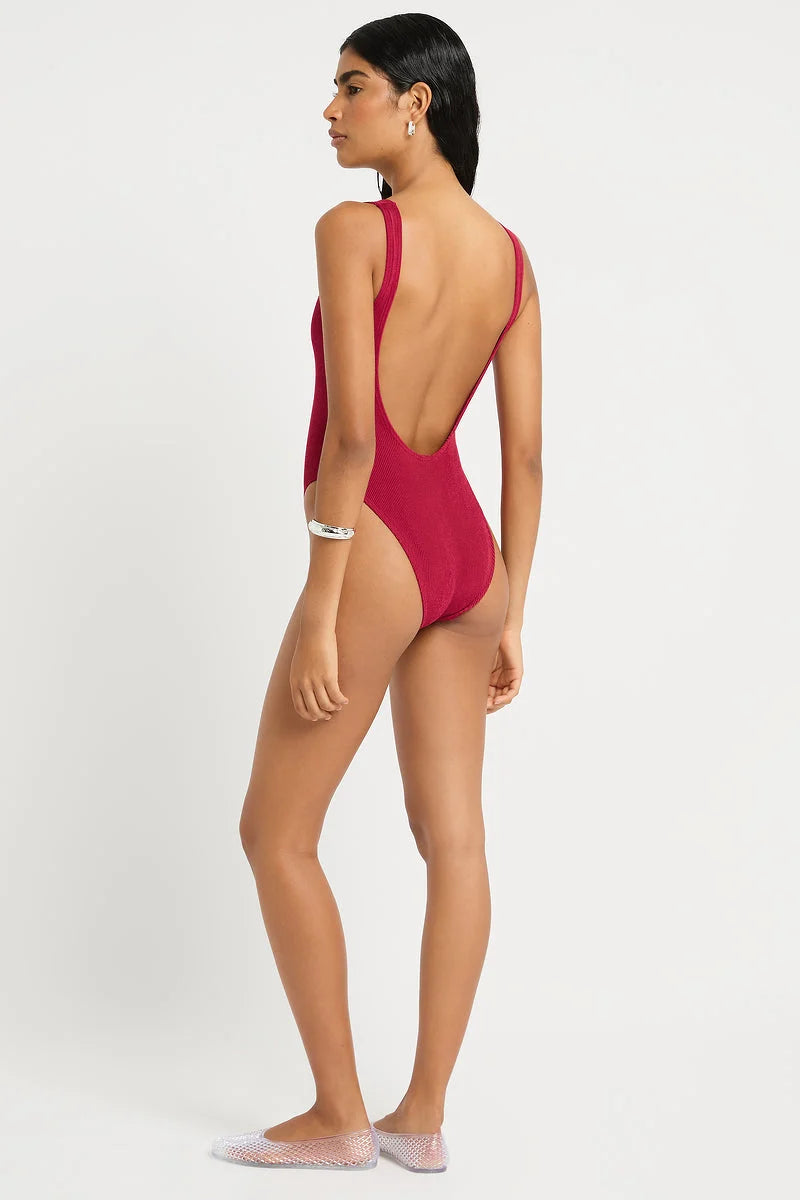 Mara One Piece - Wine Shimmer Cord
