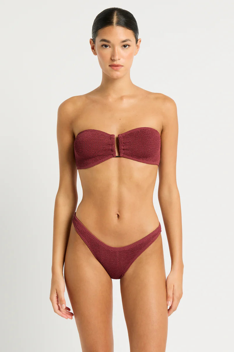 Tie Back Blake Bandeau - Carmine