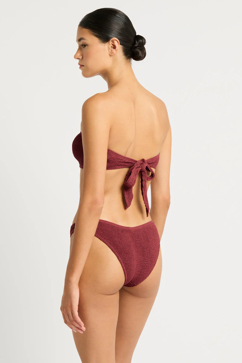 Tie Back Blake Bandeau - Carmine