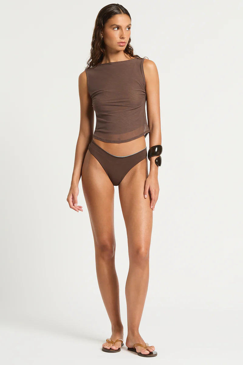 Lia Tank - Rosewood Mesh