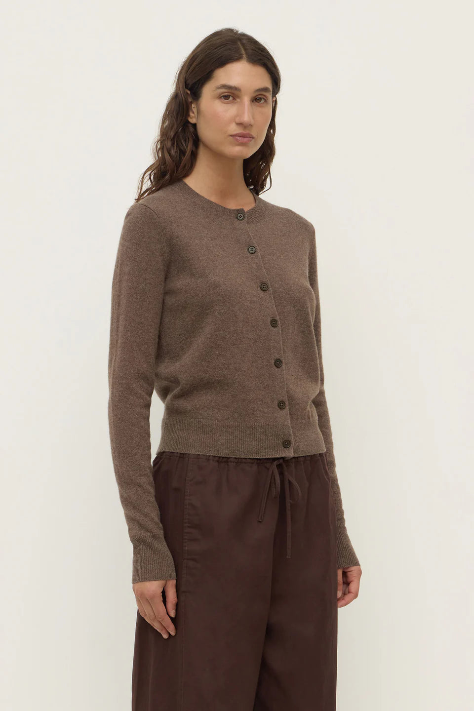 Benny Knit Cardigan - Cocoa Marle