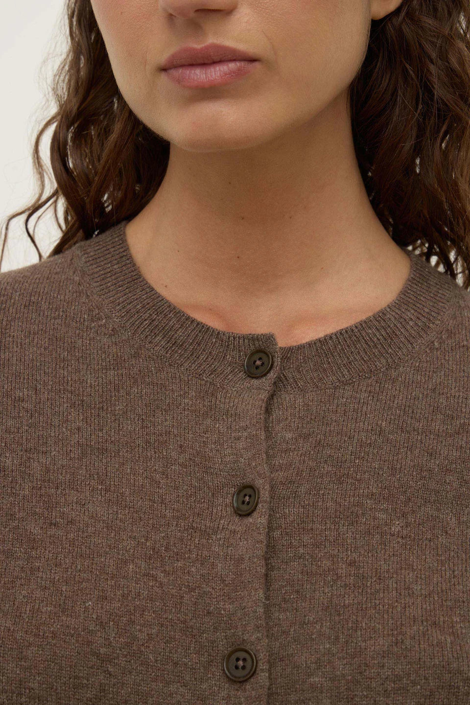 Benny Knit Cardigan - Cocoa Marle