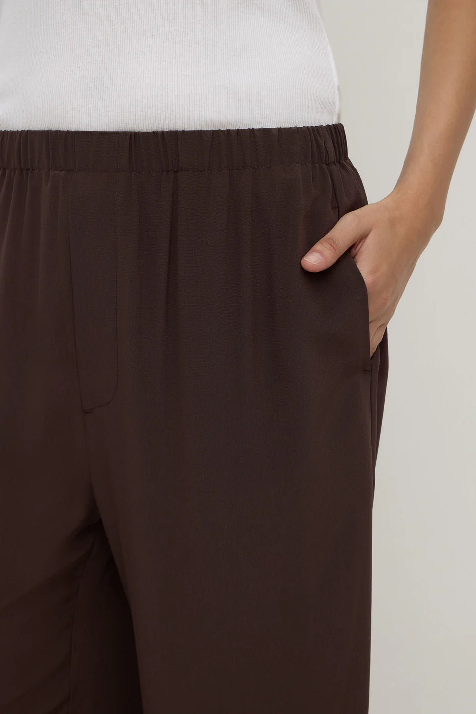 Betty Silk Pant - Ganache