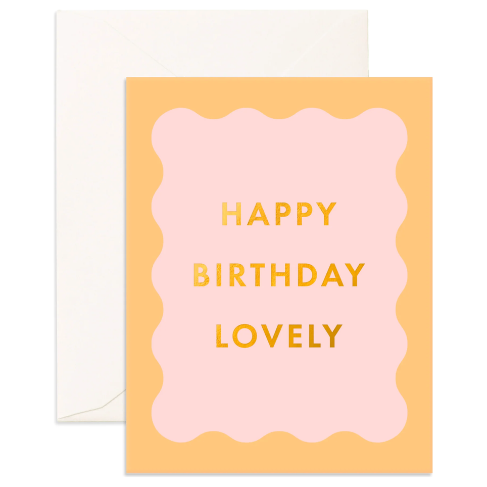 Fox & Fallow Birthday Lovely Wiggle Frame Greeting Card