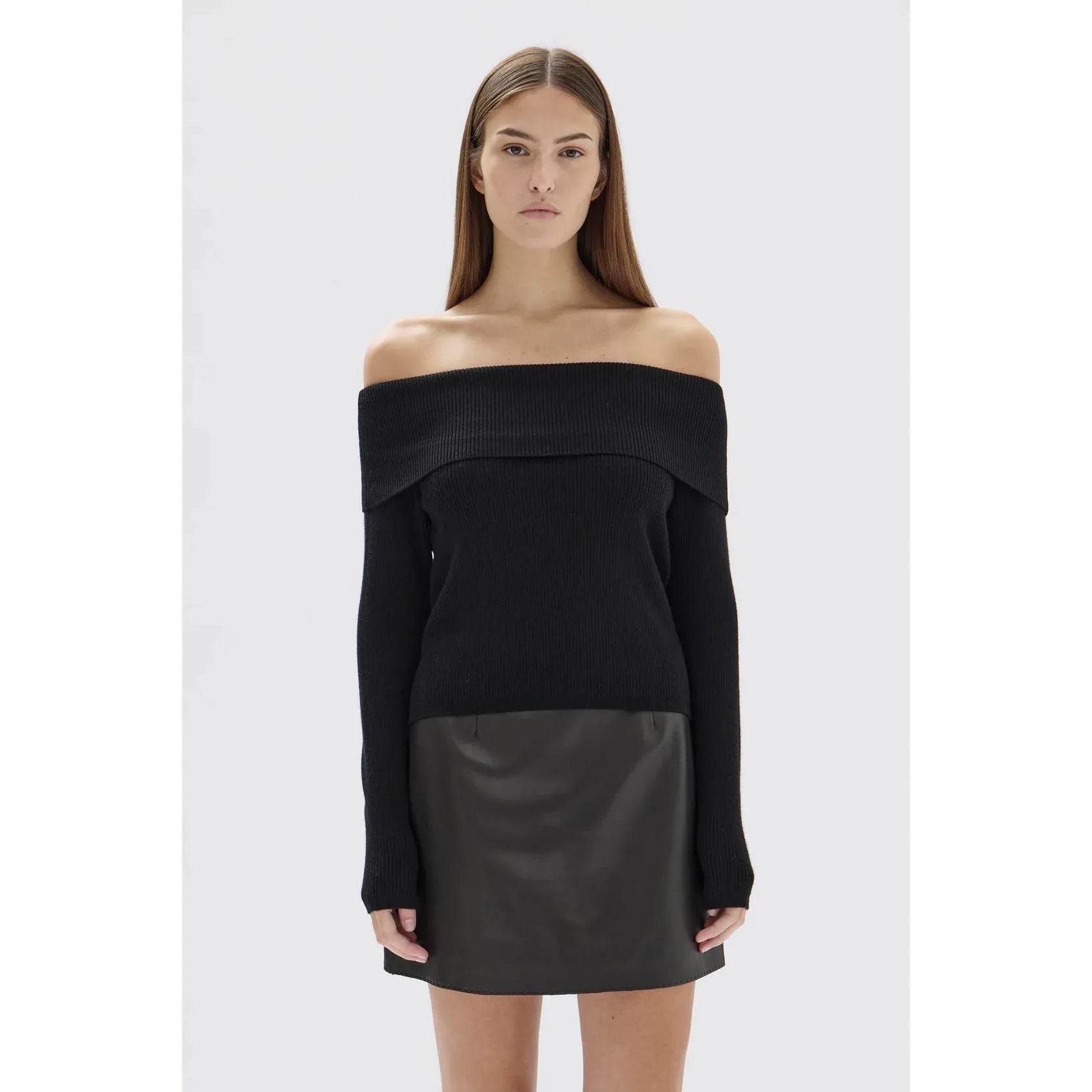 Cari Off-Shoulder Merino Wool Top