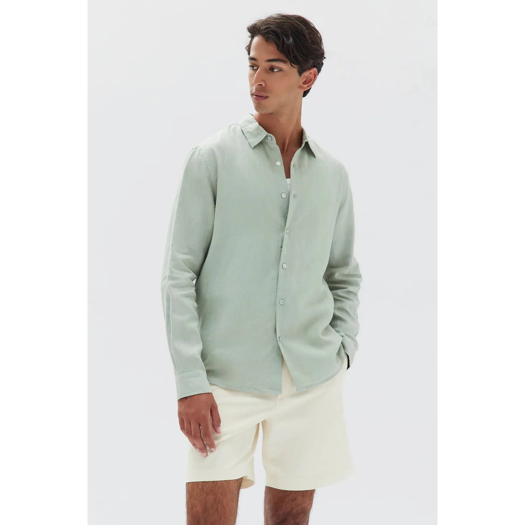 Assembly Label Casual Long Sleeve Shirt - Nettle