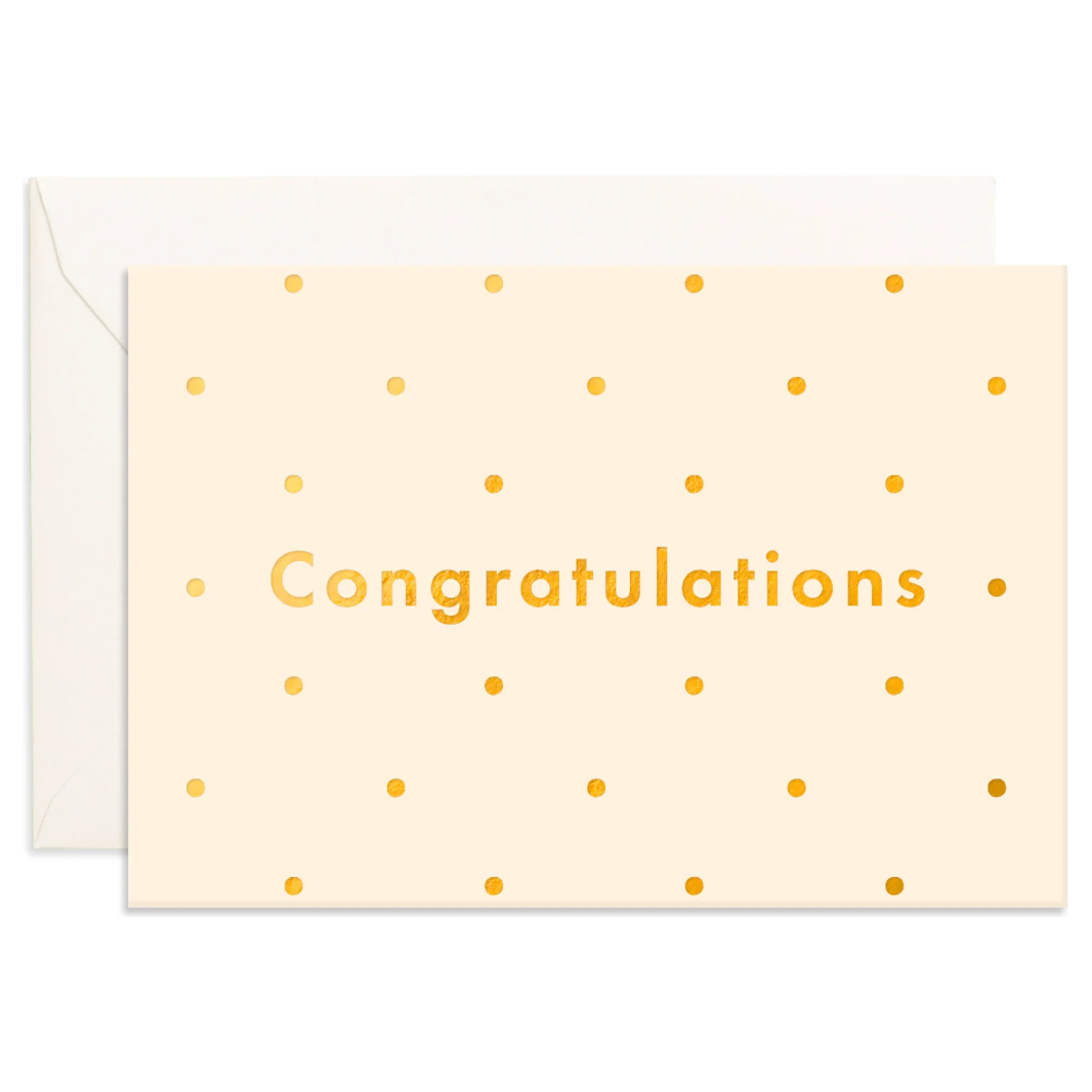 Fox & Fallow Congratulations Dots Mini Greeting Card