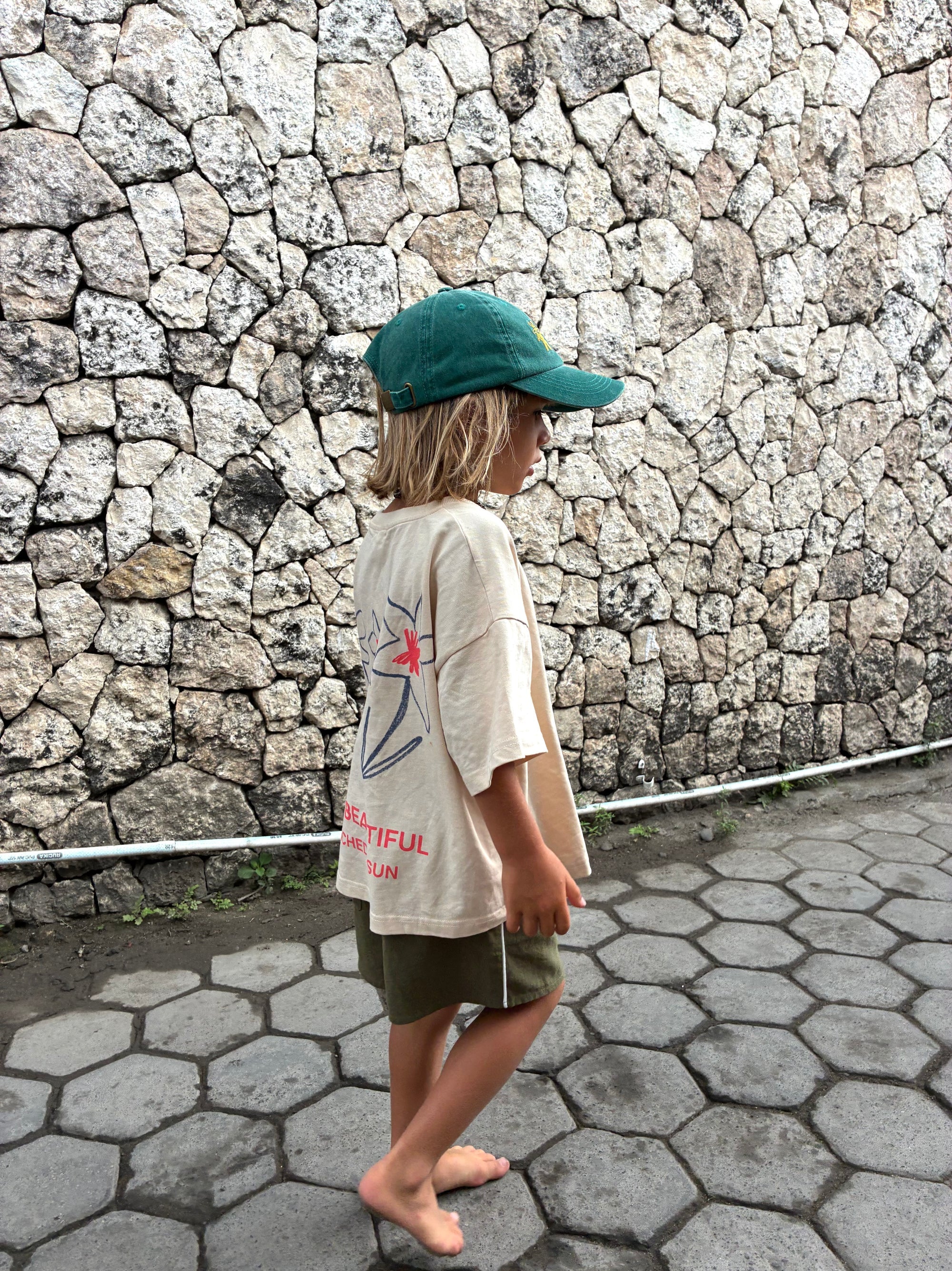 Dancing Flowers Shorts - Khaki