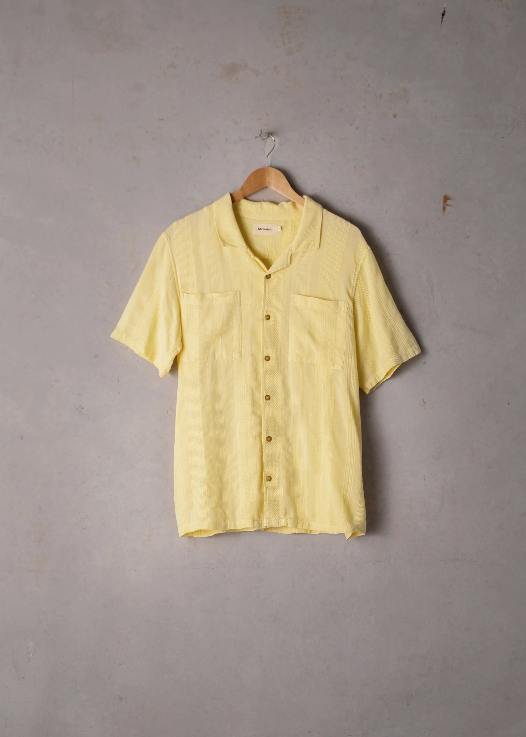 Camp Collar Shirt - Light Yellow