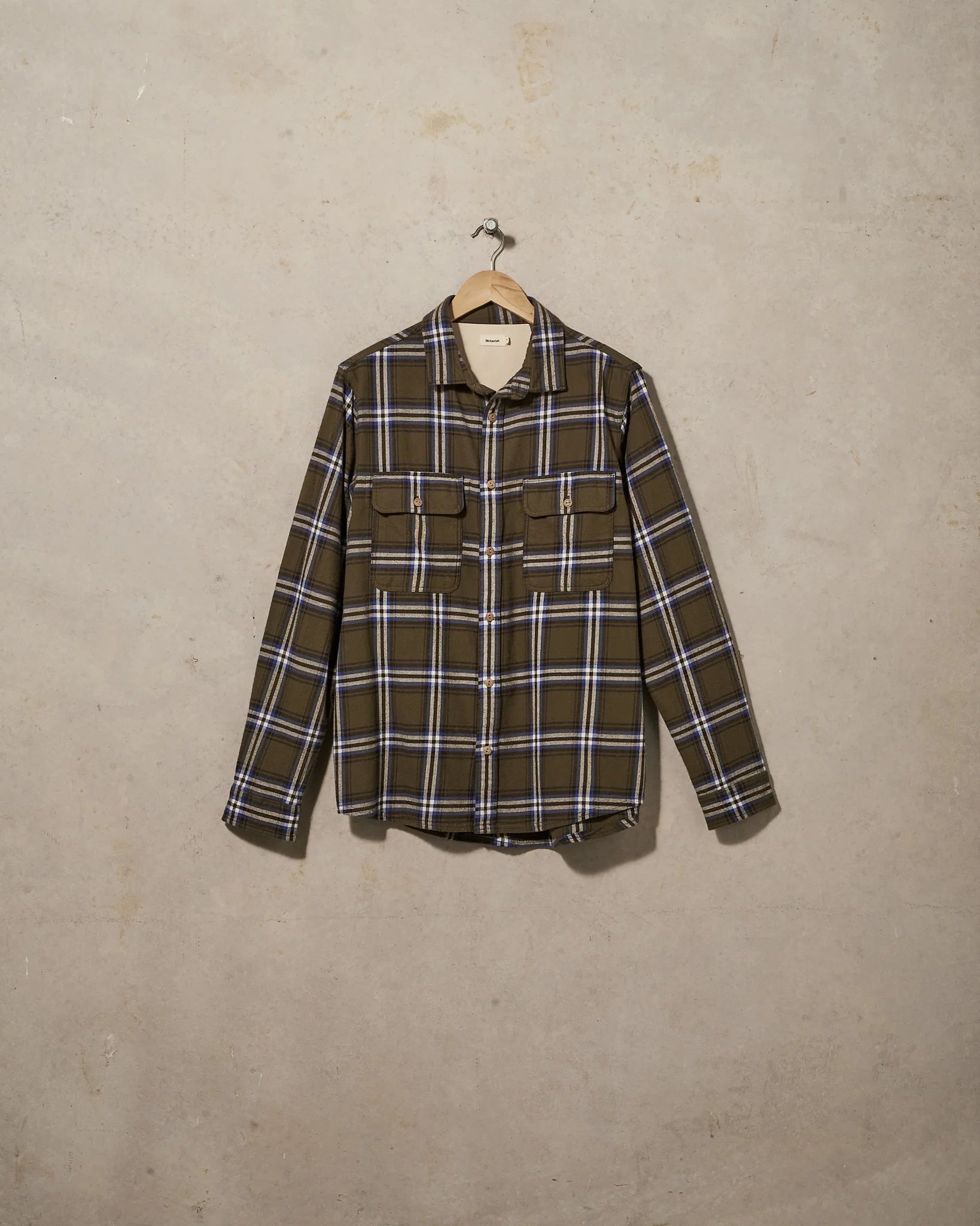 Twin Pocket Flannel Shirt - Green Multi
