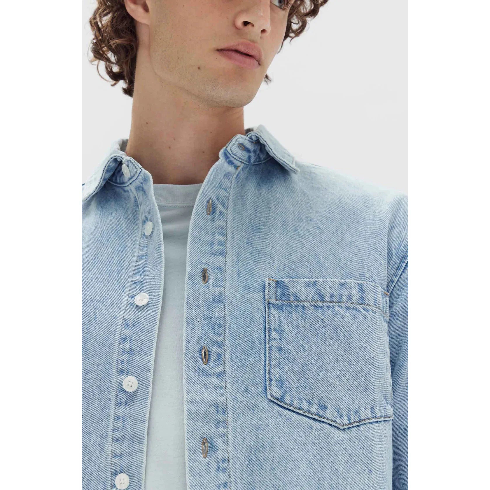 Denim Overshirt - Light Stone