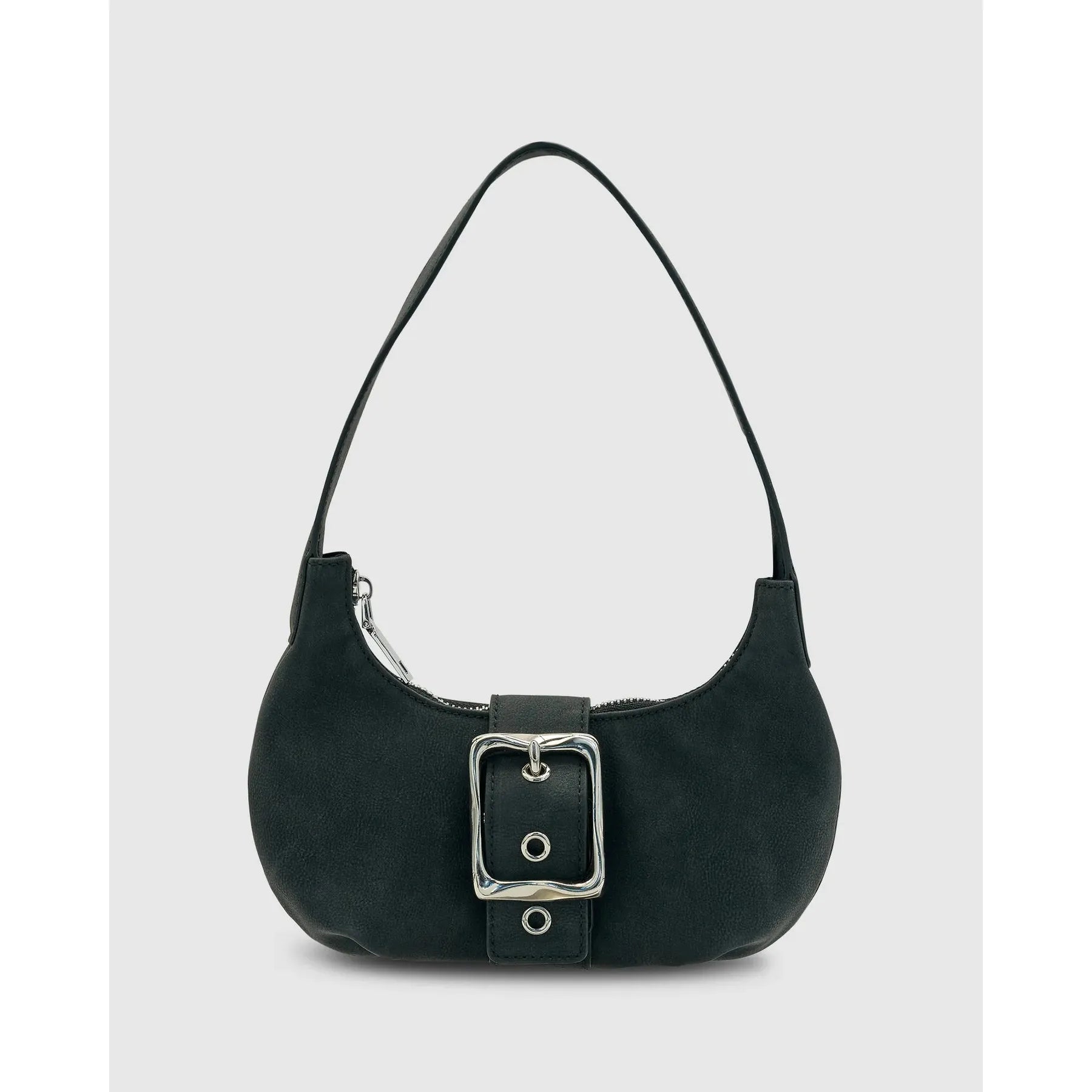 Everyday Mini Baguette Bag - Indigo Black Suede