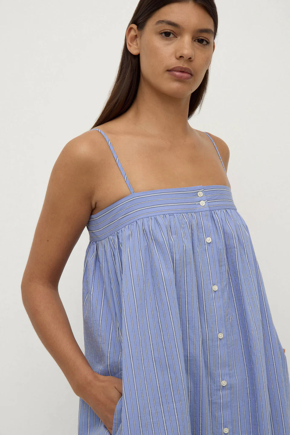 Erina Stripe Maxi Dress - Blue / White Stripe