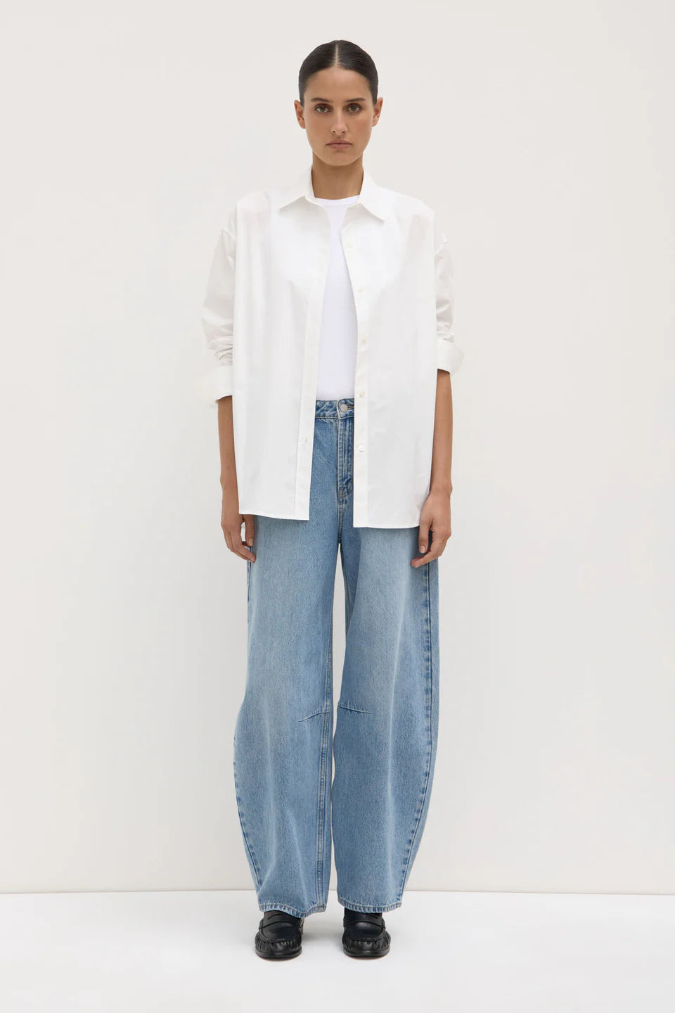 Marigold Poplin Shirt - White