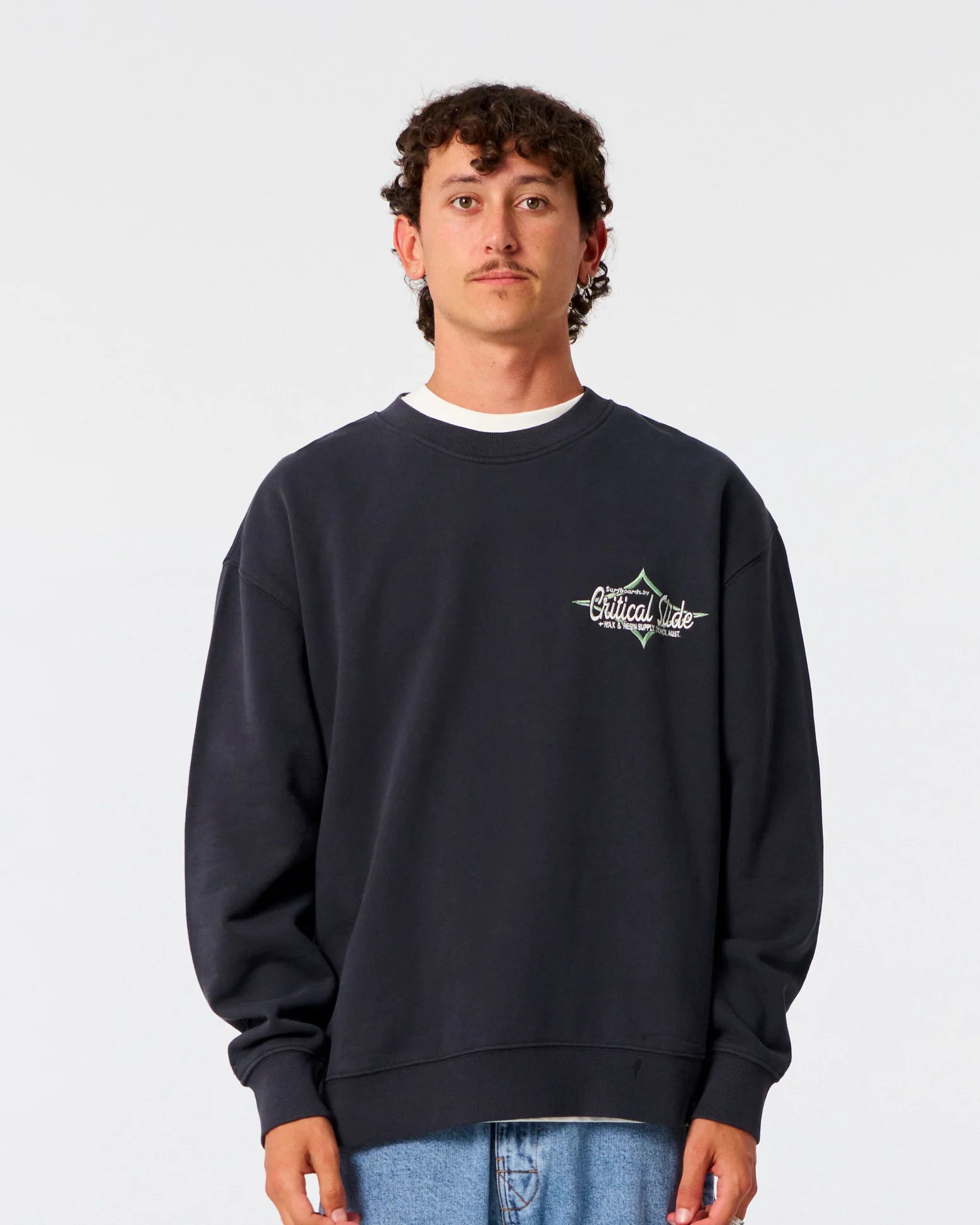 Sun Cured Diamond Crew - Vintage Black