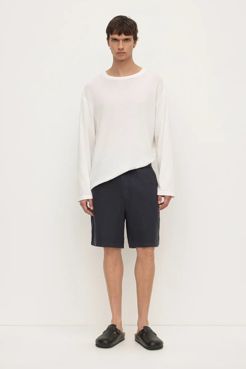 Finley Linen Short - True Navy
