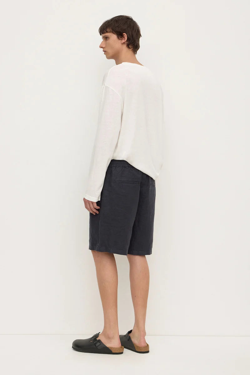 Finley Linen Short - True Navy
