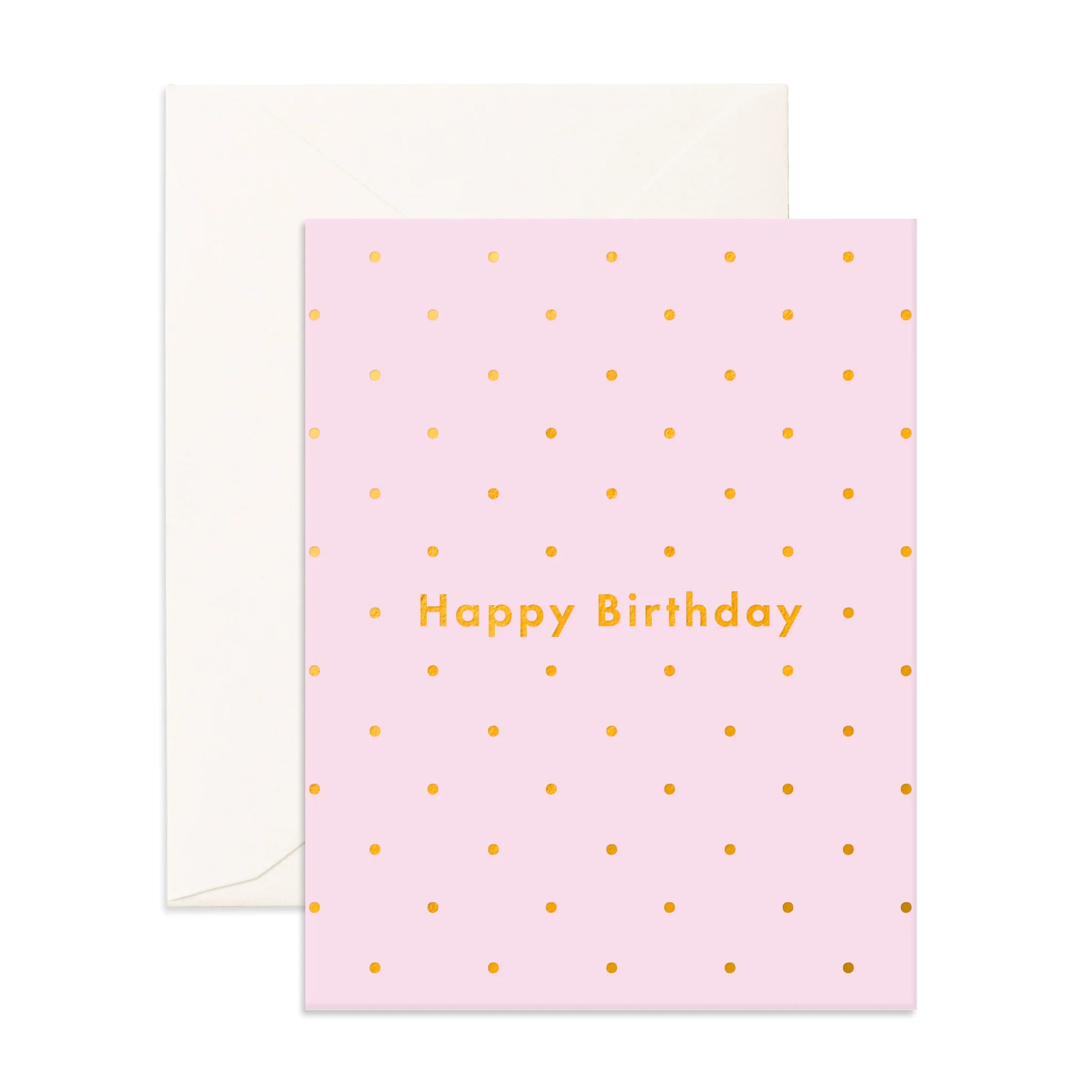 Fox & Fallow Birthday Lilac Dots Greeting Card