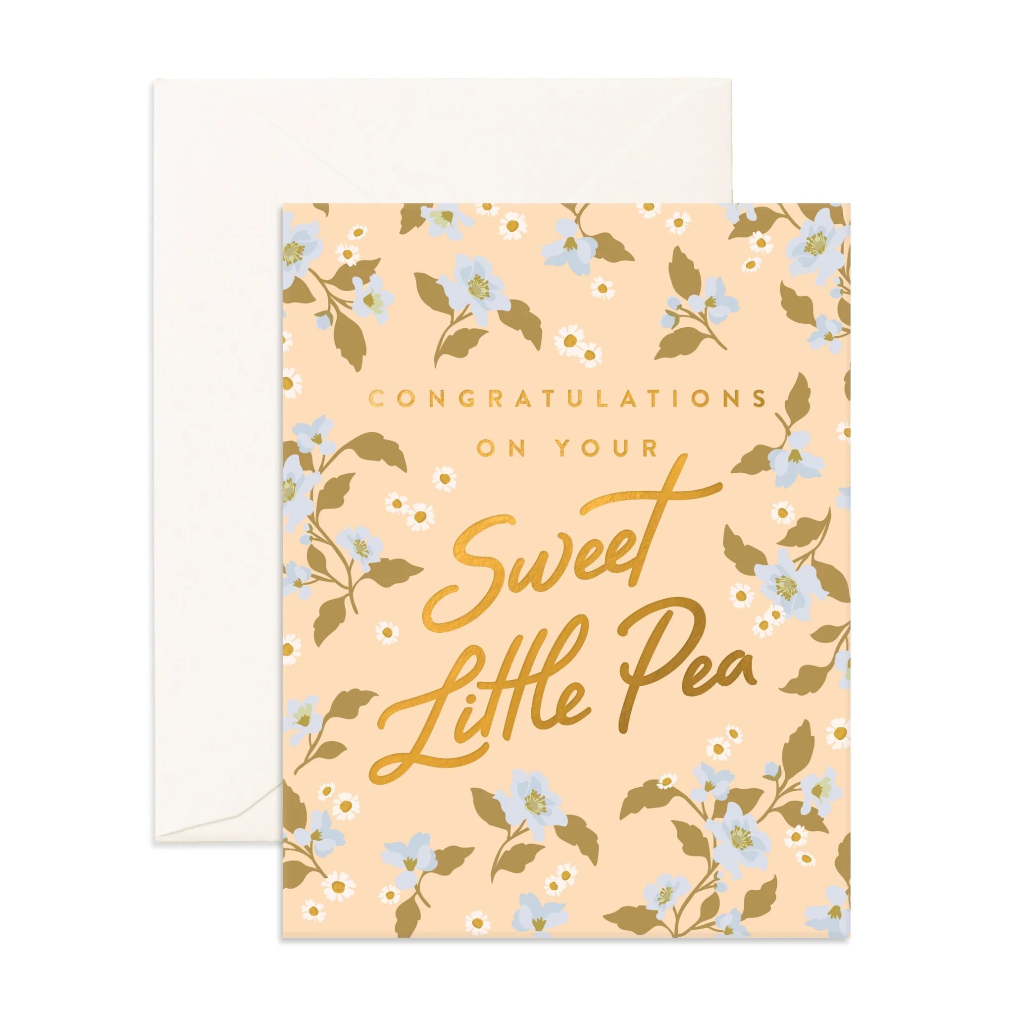 Sweat Pea Broderie Greeting Card