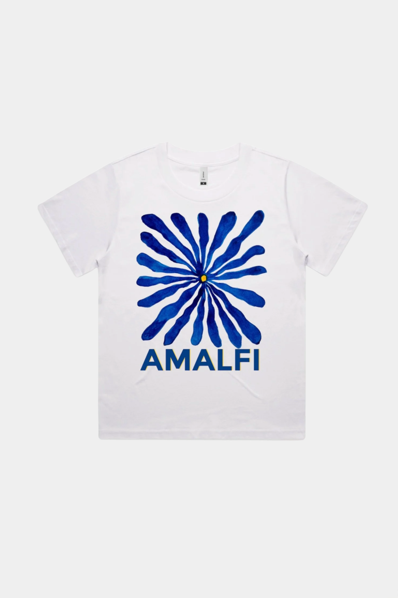 Amalfi Blue T-Shirt - White