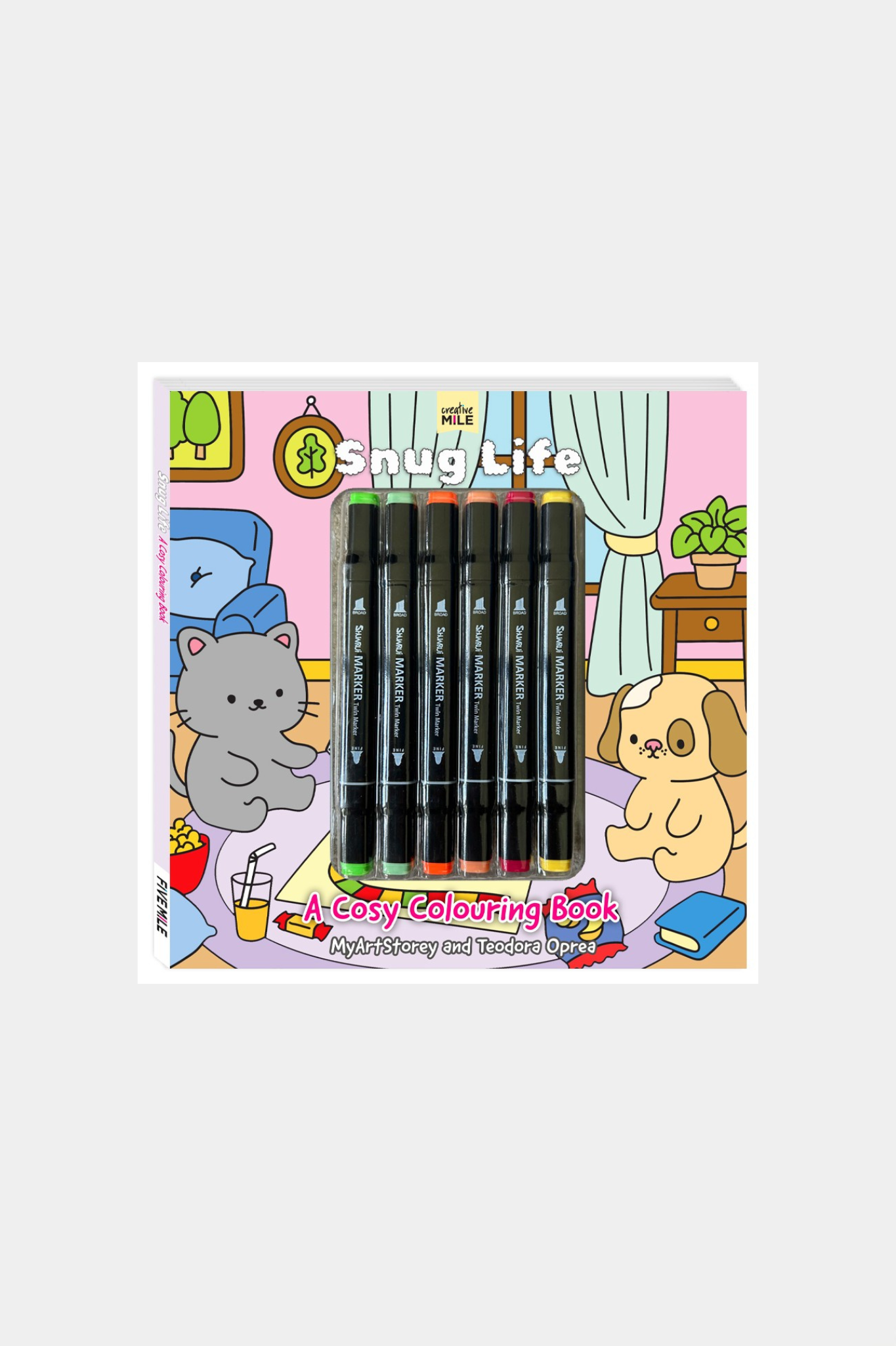 Snug Life: A Cosy Colouring Book and Markers