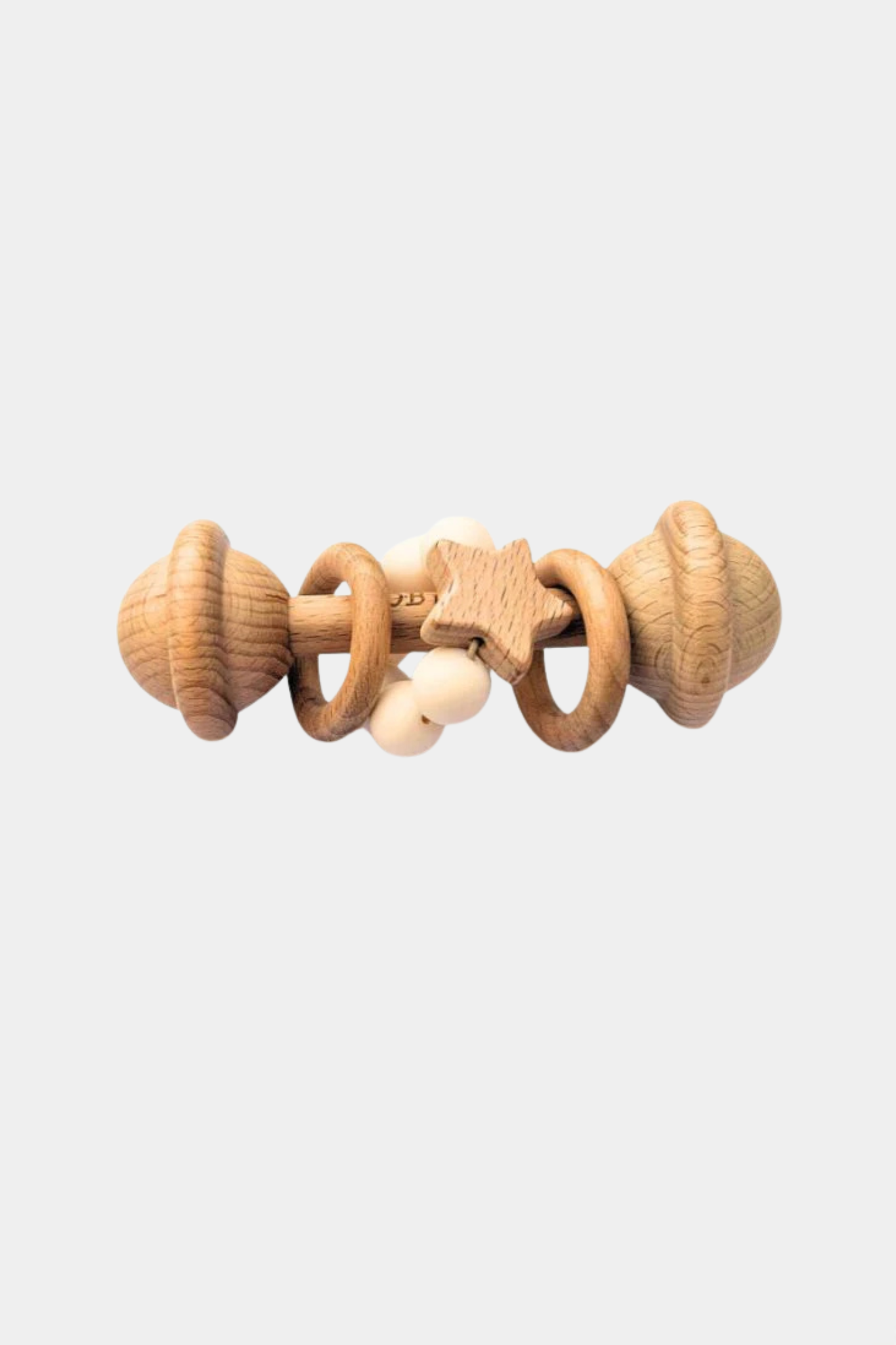 Wooden Rattle Toy - White