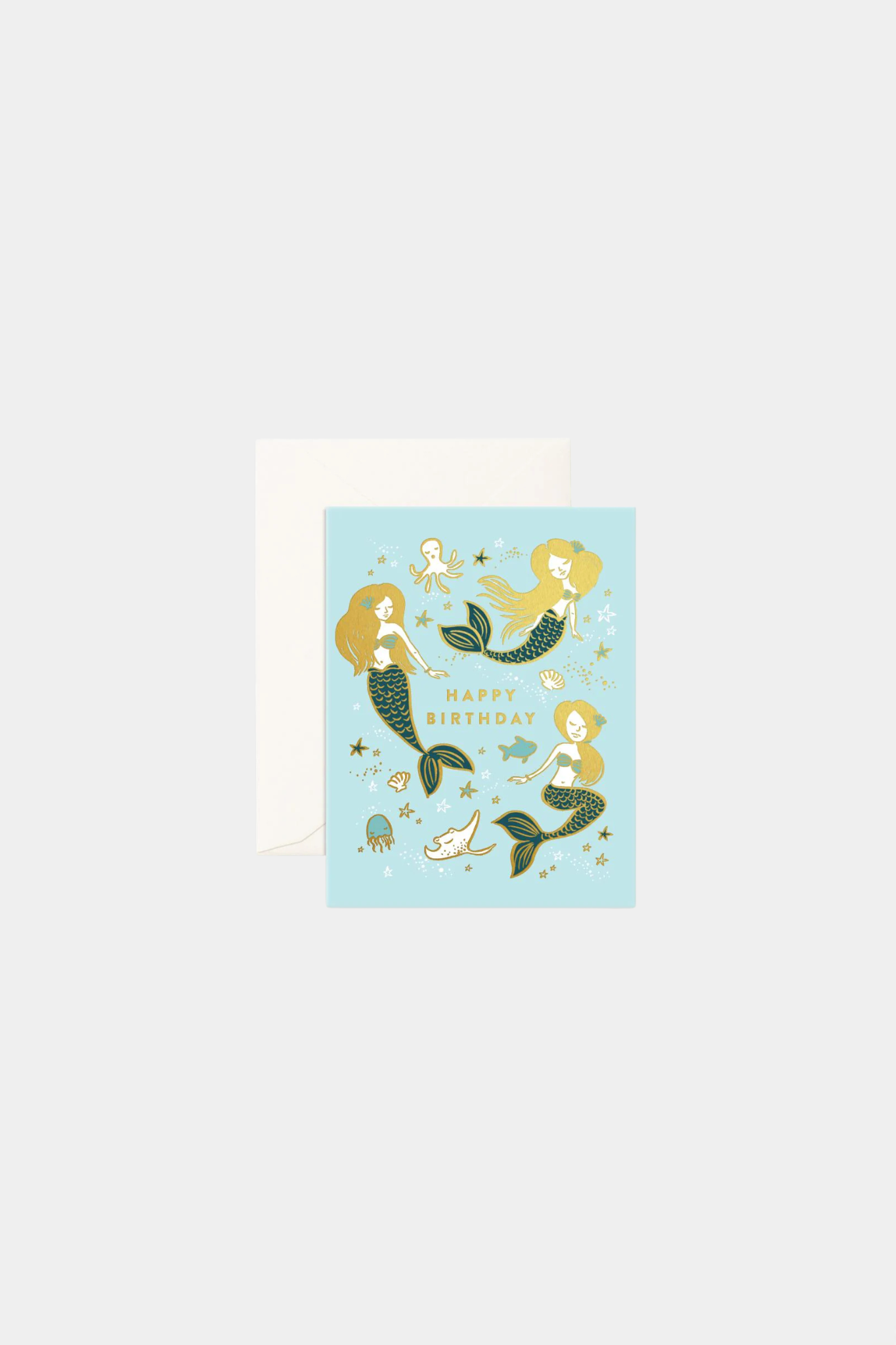 Happy Birthday Mermaids Greeting Card