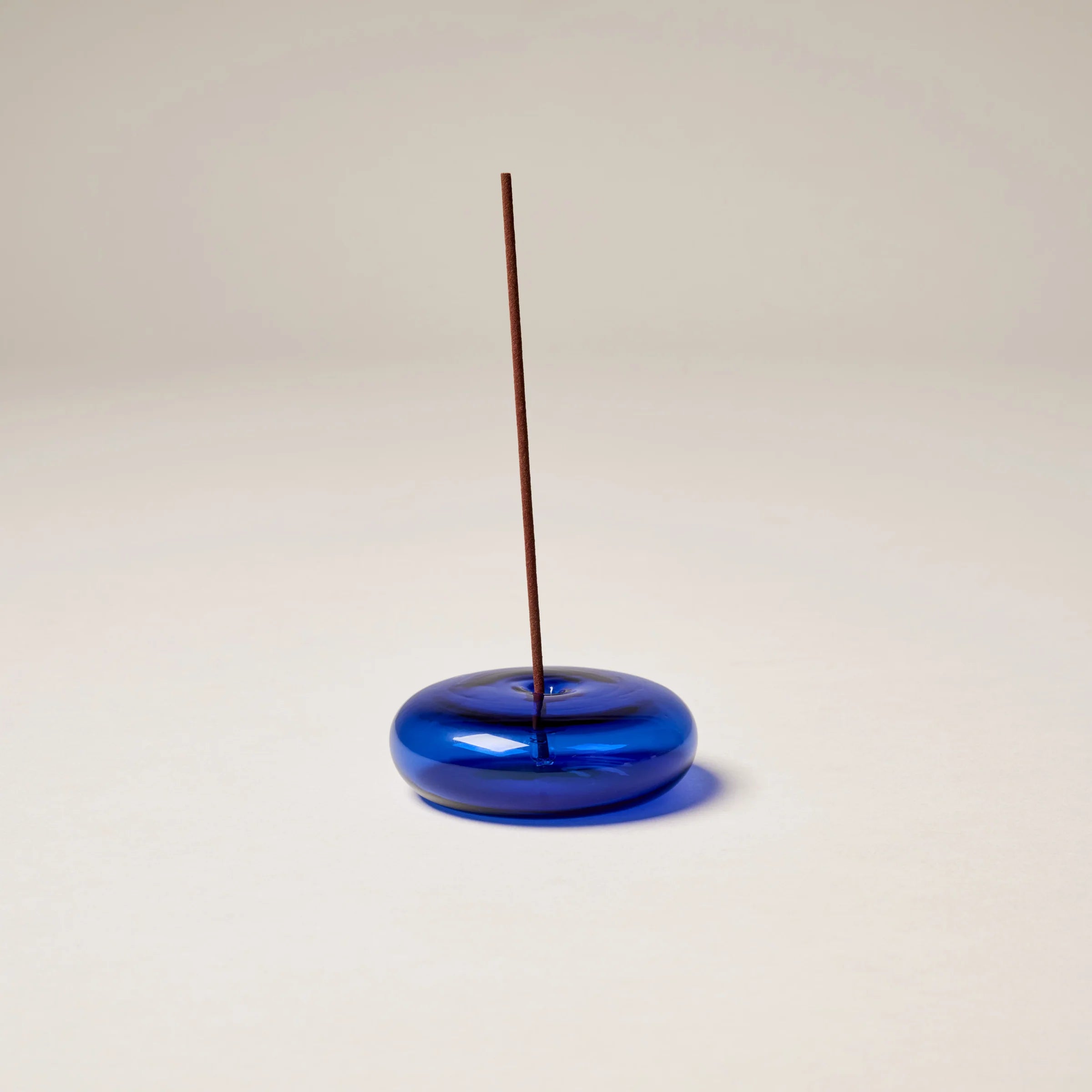 Glass Incense Holder - Cobalt