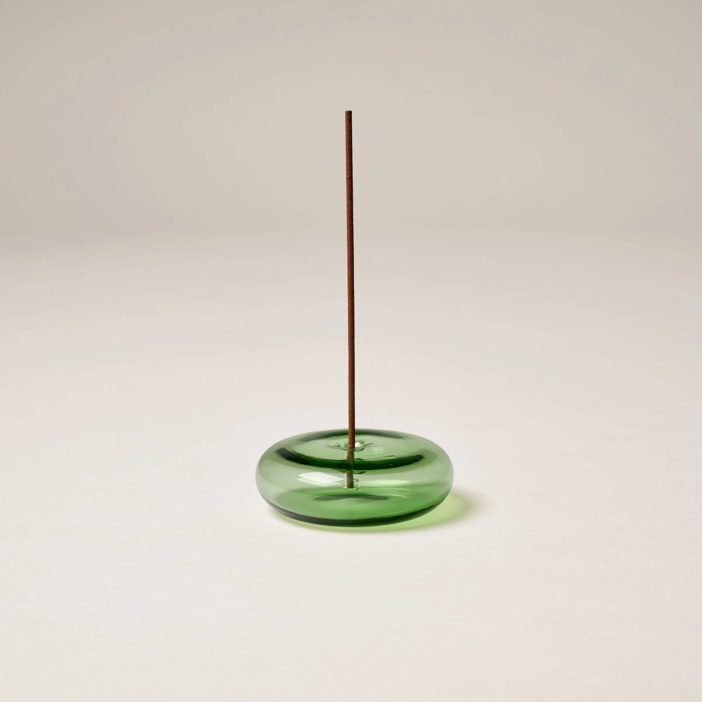 Glass Incense Holder - Green