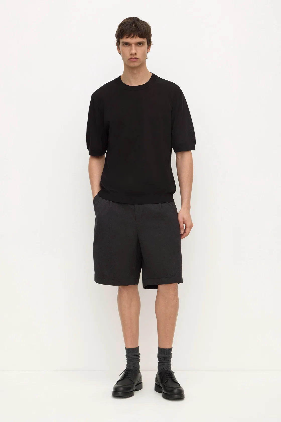 Hugh Knit Tee - True Black