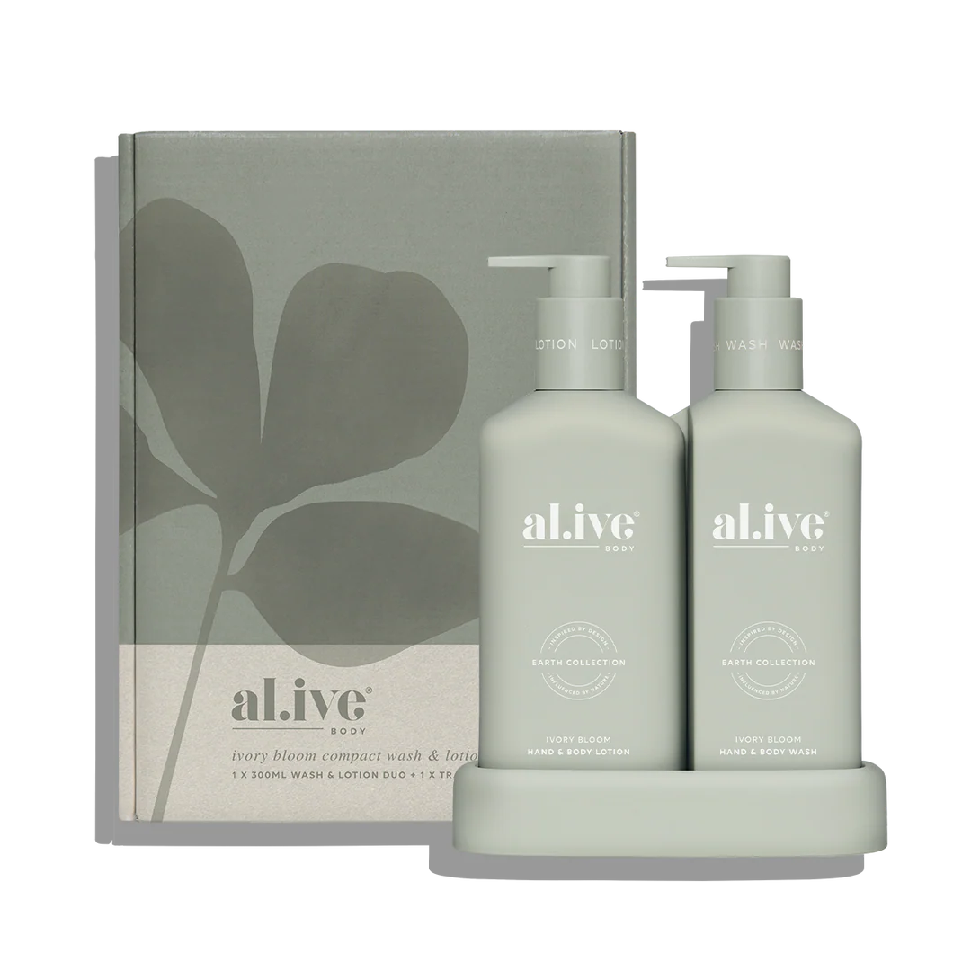 Compact Bathroom Duo - Ivory Bloom