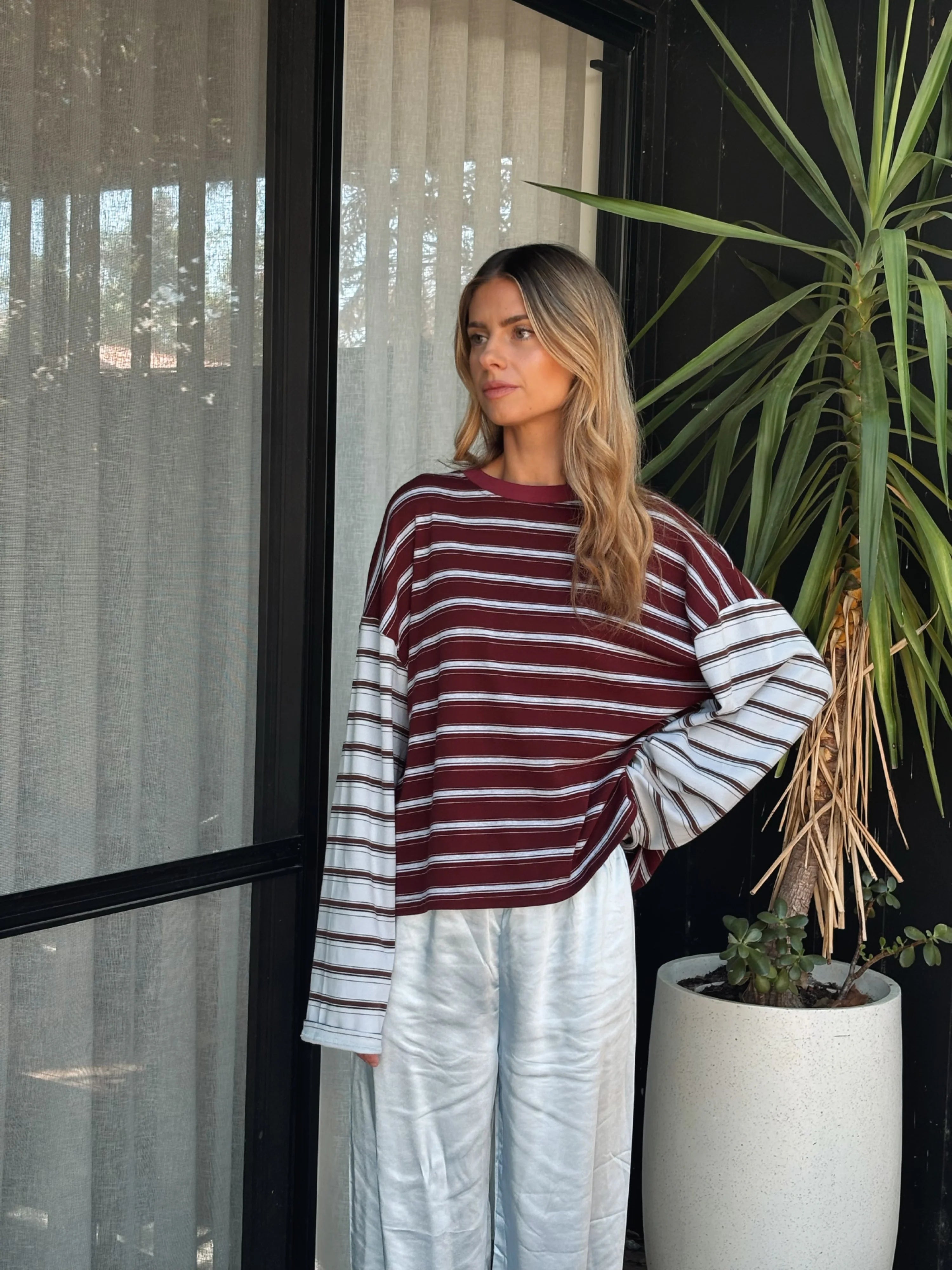 Women's Kennedy Stripe Long Sleeve Tee