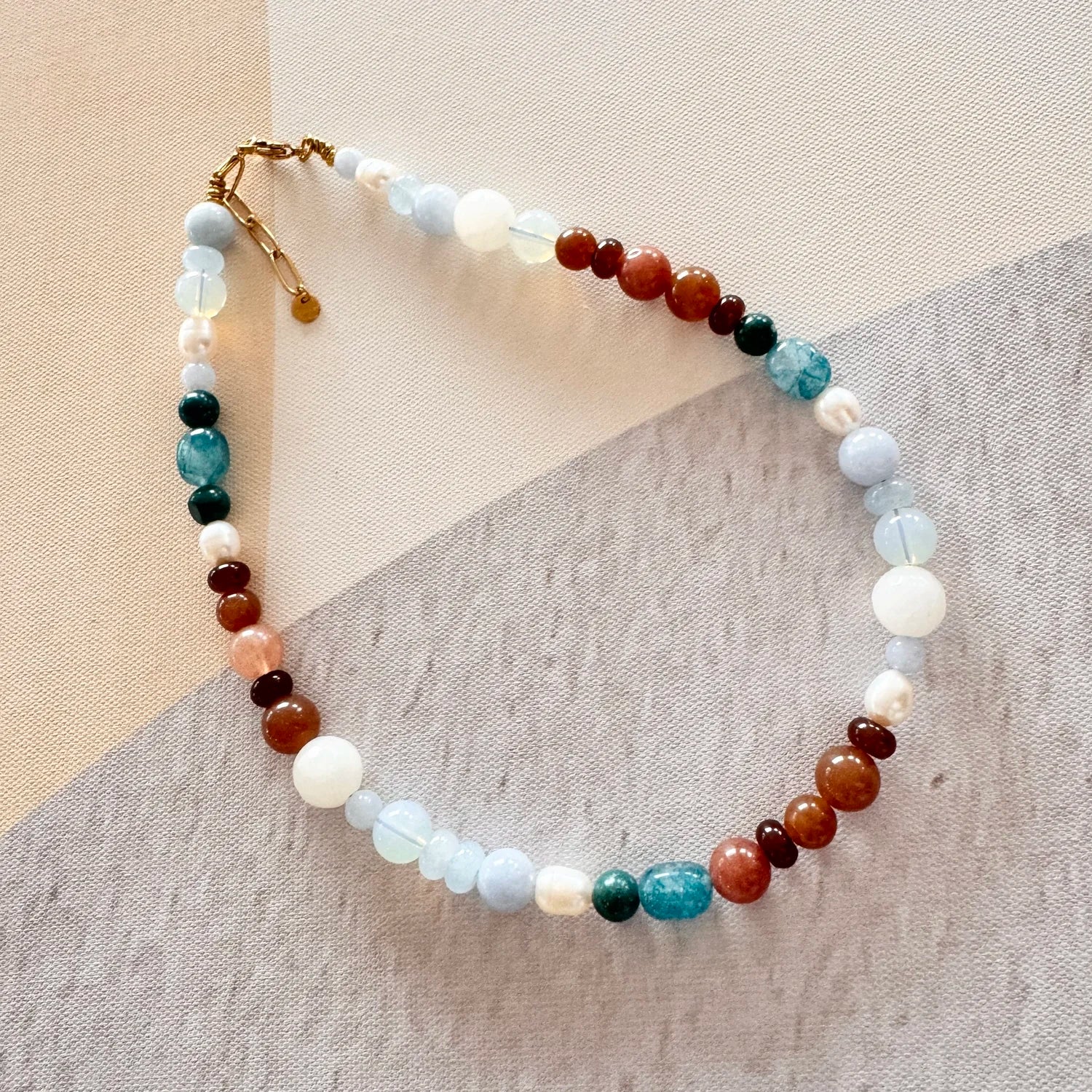 Mindful Pearl & Stone Necklace